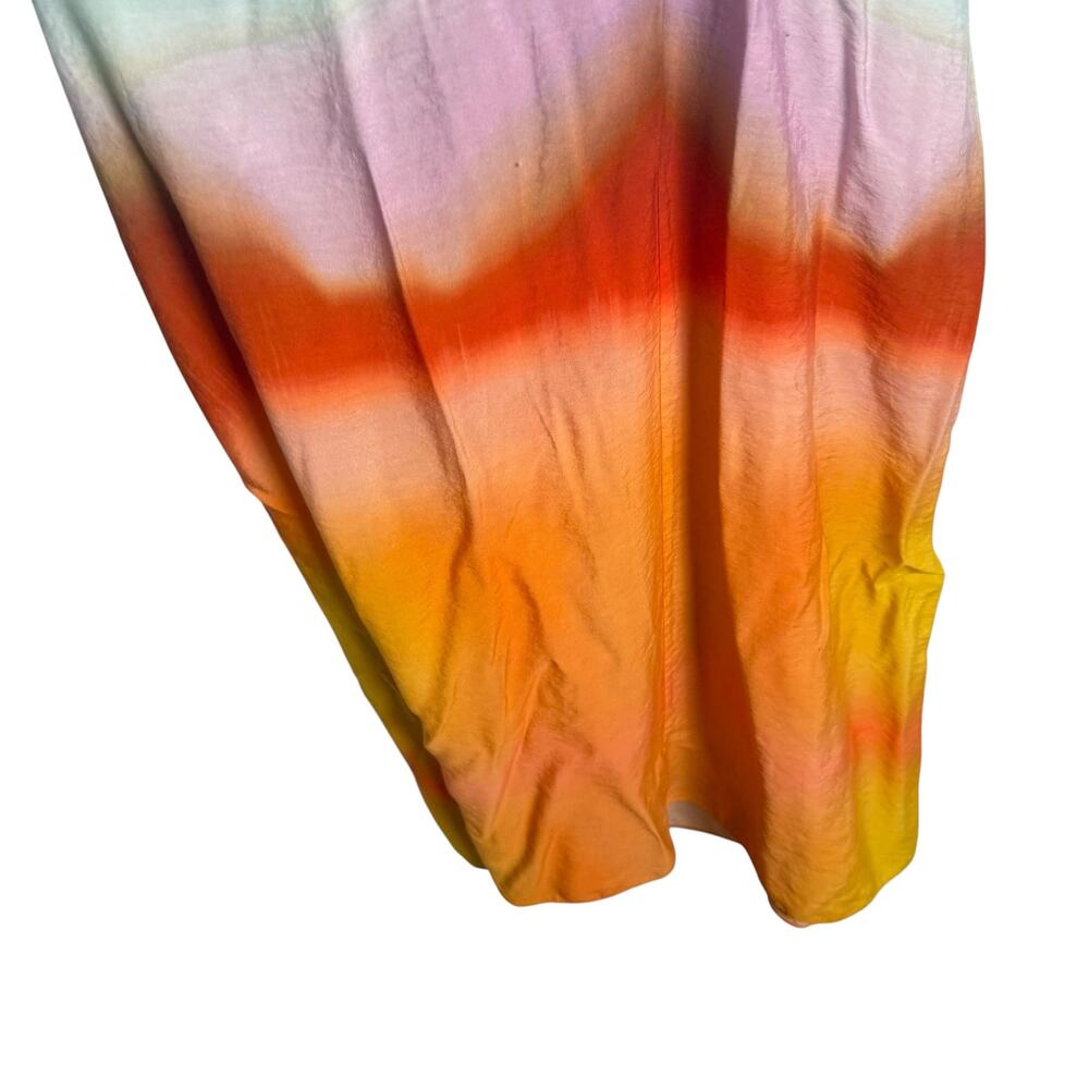 Jonathan Simkhai Alfie Multicolor Ombre Dip Dye Cut Out Sleeveless Maxi Dress S - Picture 8 of 11